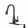 Lp256 Oil Rubbed Bronze Kitchen Sink Faucet Pull Down Mixer Tap With Plate&soap Dispenser