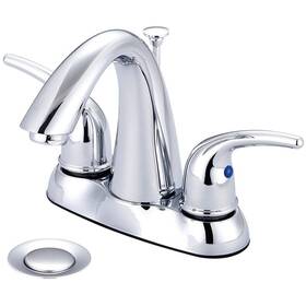 Olympia 763439855879 Accent Two Handle Centerset Bath Faucet With Brass Pop Up Polished Chrome