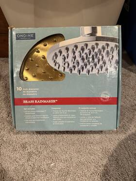 Cy059ch Ondine 10-inch Shower Head Round Brass Rainmaker