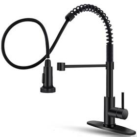 9009rr Owofan Black Kitchen Faucet With Pull Down Sprayer Stainless Steel Single Handle Pul