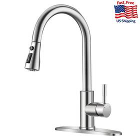 B0915y52y5 Owofan Brushed Nickel Kitchen Faucet Pull Down Sprayer Single Hole Stainless Steel