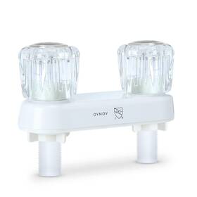 Oymov 743815092241 Rv Shower Faucet Valve Diverter With 2 Knob Handles For Indoor Outdoor Use