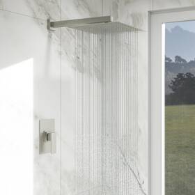 Parrot Uncle 709930817572 10 Inches Brushed Nickel Wall Mounted Rain Shower Head