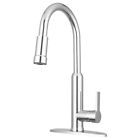 Pb-k10cp Pacific Bay Othello Pull Down Kitchen Faucet Features Multiple Spray