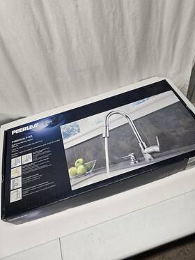 P188104lf-sd Peerless P7948lf-ss Kitchen Faucet With Pull Down. Stainless Steel. New