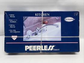 P99201 Peerless Single Handle Kitchen Faucet Chrome Three Hole