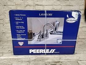 P99685-wi Peerless Wrought Iron L Lavatory Faucet Model P99685- Nc- With Pop Up Drain