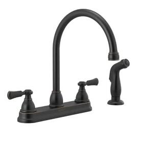 P2865lf-ob Peerless Standard Kitchen Faucet Two Handle With Side Spray Oil Rubbed Bronze