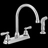 P2943lf-w Peerless Two Handle Deck-mount Kitchen Faucet In Chrome