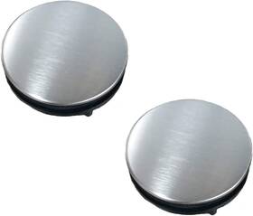 Peixiong 726084504967 2 Pcs Sink Tap Faucet Hole Cover Kitchen Plug Brushed Stainless Steel