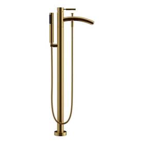 Pr-4753-2572802 Pemberly Row Transitional 3.5 Inch Brass Bathroom Tub Filler Faucet In Gold