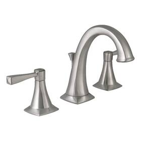 Pr-4753-2878684 Pemberly Row 2 Handle Brass Bathroom Faucet In Satin Nickel 8 Inch