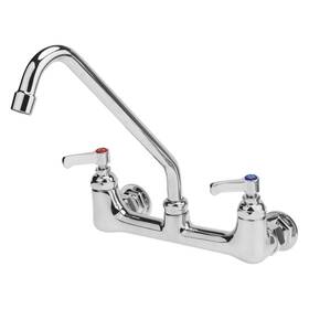 Peroup 619668257437 Kitchen Sink Faucet Wall Mount W 8 Inch Swivel Spout Chrome