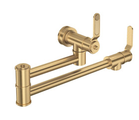 U.4599ht-seg-2 Perrin And Rowe Armstrong Wall Mounted Pot Filler Faucet Gold