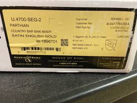 U.4700seg-2 Perrin And Rowe U.4700seg - Bar Faucet In Satin English Gold