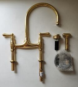 U.4719l-ulb-2 Perrin And Rowe Georgian Era Widespread Bridge Kitchen Faucet