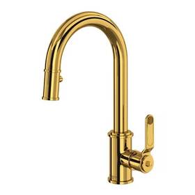 U.4543ht.ulb-2 Perrin & Rowe And Armstrong Pull Down Bar Faucet -u.4543ht.ulb-2 - Unlacquered Brass