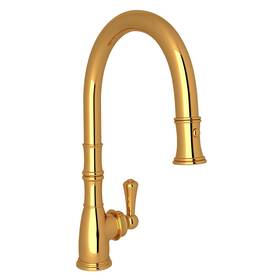 U.4744eg-2 Perrin & Rowe And Georgian Era Kitchen Faucet - -english Gold Finish