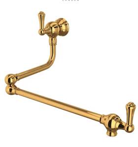U.4799ls-ulb-2 Perrin & Rowe And Edwardian Wall Mounted Pot Filler Unlacquered Brass
