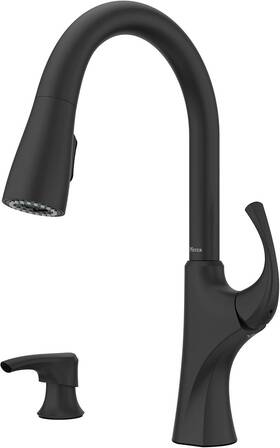 Pfister 038211549018 Miri 2 Kitchen Faucet Pull Down Sprayer And Soap Dispenser Single Handle