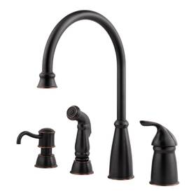 Pfister 038877546499 Avalon Kitchen Sink Faucet With Side Sprayer And Soap Dispenser Sing
