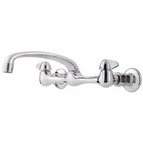 G1271000 Pfister 038877552421 Pfirst Series 2-handle Wallmount Kitchen Faucet Polished Chrome 1