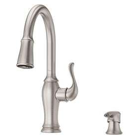 Pfister 038877639269 Maren Kitchen Faucet With Pull Down Sprayer And Soap Dispenser Single