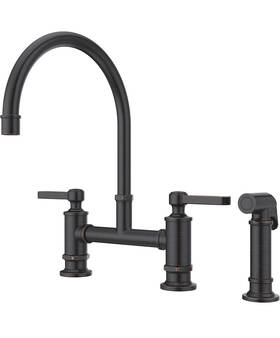 Lg31-tdy Pfister 038877647820 Port Haven Kitchen Bridge Faucet Side Sprayer Tuscan Bronze