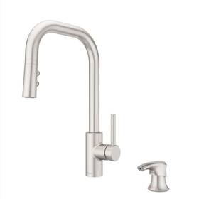Pfister 038877655603 Zanna Kitchen Faucet With Pull Down Sprayer And Soap Dispenser Singl