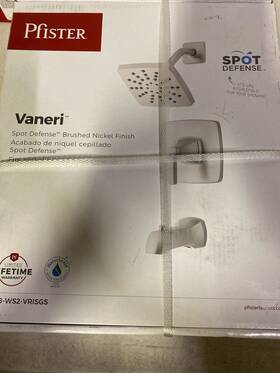 Pfister 038877662496 Vaneri 1-hdl Tub/shower Trim With Valve/cart Sd Br Nickel 8p8ws2vrisgs