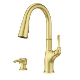Pfister 038877667484 Alderwood Kitchen Faucet With Pull Down Sprayer And Soap Dispenser Single Ha