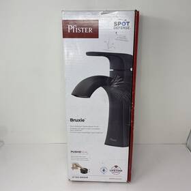 Pfister 038877667545 Bruxie Single-handle Bathroom Faucet With Deckplate And Drain Kit Read B