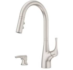 6732211 Pfister New Arvada Pull-down Spot Defense Stainless Steel Kitchen Faucet Soap