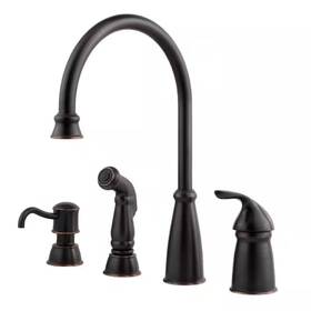 Pfister 726084734173 Avalon Single-handle High-arc Standard Kitchen Faucet With Side Sprayer And Soap