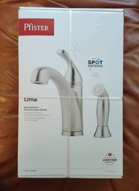 F-034-4lmgs Pfister 1-handle Kitchen Faucet With Spray #f-034-4lmgs Stainless Steel New
