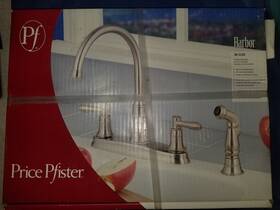 F-036-cl4s Pfister Price Harbor Stainless Kitchen Faucet And Sprayer Set