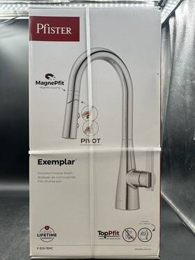 F-529-7epc Pfister Exemplar Single Handle Pull Down Sprayer Kitchen Faucet Chrom