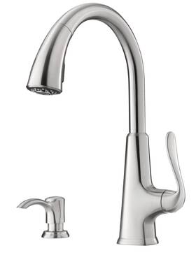 F-529-7pds Pfister Pasadena Pull-down Sprayer Kitchen Faucet In Stainless Steel