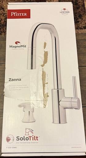 F-529-7znrc Pfister Zanna Kitchen Faucet With Pull Down Sprayer And Soap Dispenser Chrome