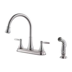 F0364gfs Pfister Glenfield Kitchen Faucet With Side Spray 2-handle High Arc