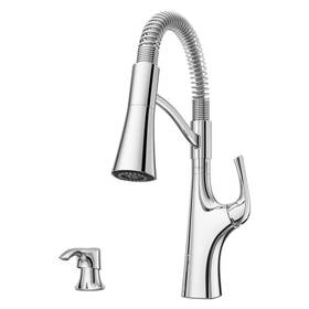 F529-7lrcc Pfister Ladera Culinary 1-handle Pull Down Sprayer Kitchen Faucet With Deck Plate And In