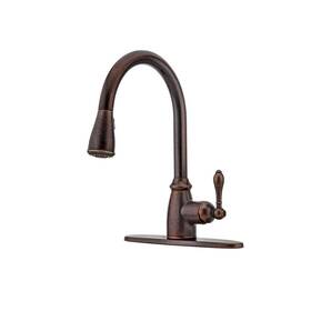 F5297cnu Pfister Canton Single-handle Pull-down Sprayer Kitchen Faucet In Rustic Bronze