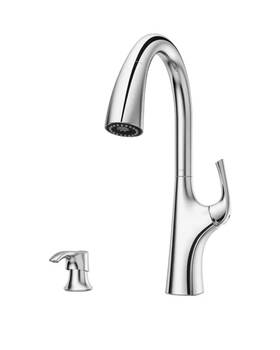 F5297lrrc Pfister Ladera Single Handle Pull Down Sprayer Kitchen Faucet With Soap Dispens