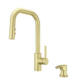 F5297znrbg Pfister Zanna Kitchen Faucet With Pull Down Sprayer Soap Dispenser