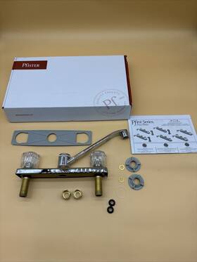 G135-1100 Pfister Used Pfirst Series 2-handle Kitchen Faucet Polished Chrome