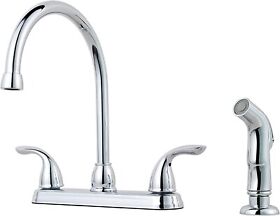 G136-5000 Pfister G1365000 Series 2-handle Kitchen Faucet With Side Spray In Polish Chrome