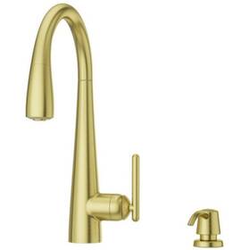 Gt529-smbg Pfister Lita Brushed Gold 1-handle Deck Mount Pull-down Handle/lever