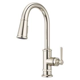 Gt529-tdd Pfister Port Haven 1-handle Pull-down Kitchen Faucet - Polished Nickel