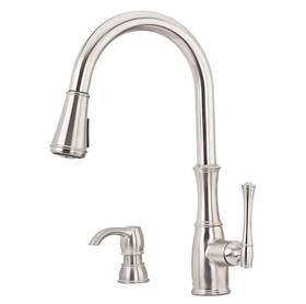 Gt529-whs Pfister Wheaton Pull-down Sprayer Kitchen Faucet Soap Dispenser Stainless Steel