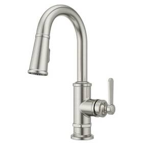 Gt572td Pfister Port Haven 1.8 Gpm Single Hole Pull Down Bar Faucet Stainless